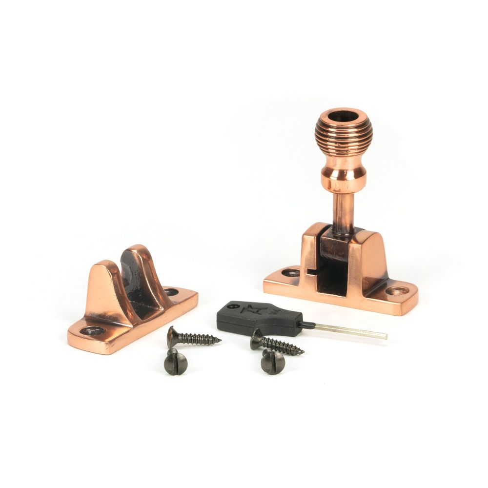 From The Anvil - Polished Bronze Beehive Brighton Fastener (Radiused) | Sku. 46589 | Trade Door Handles.