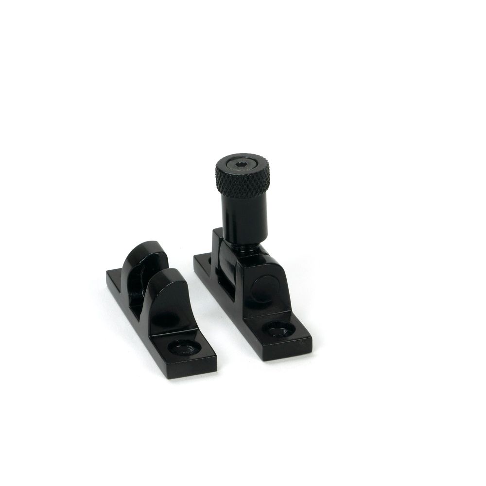 From The Anvil - Black Brompton Brighton Fastener - Narrow (Square) | Sku. 46596 | Trade Door Handles.
