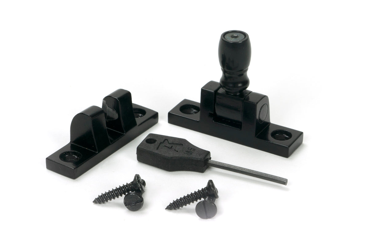 From The Anvil - Black Mushroom Brighton Fastener - Narrow (Square) | Sku. 46599 | Trade Door Handles.