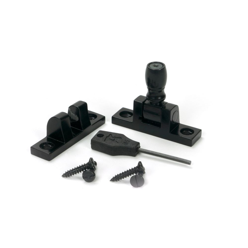 From The Anvil - Black Mushroom Brighton Fastener - Narrow (Square) | Sku. 46599 | Trade Door Handles.