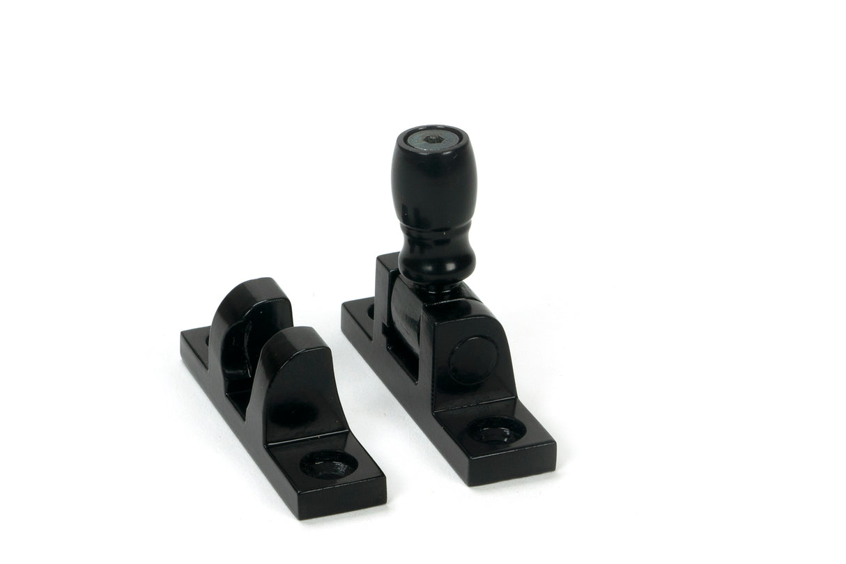 From The Anvil - Black Mushroom Brighton Fastener - Narrow (Square) | Sku. 46599 | Trade Door Handles.
