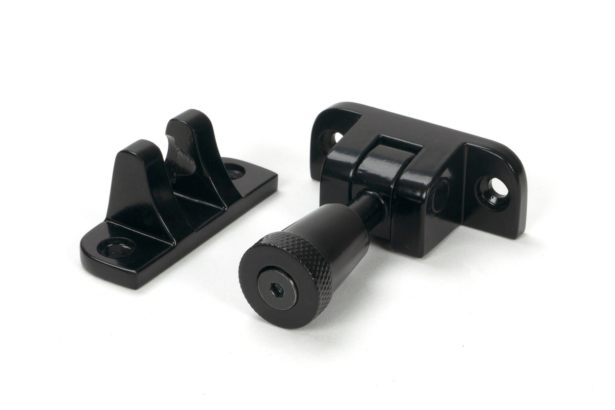 From The Anvil - Black Brompton Brighton Fastener (Radiused) | Sku. 46600 | Trade Door Handles.