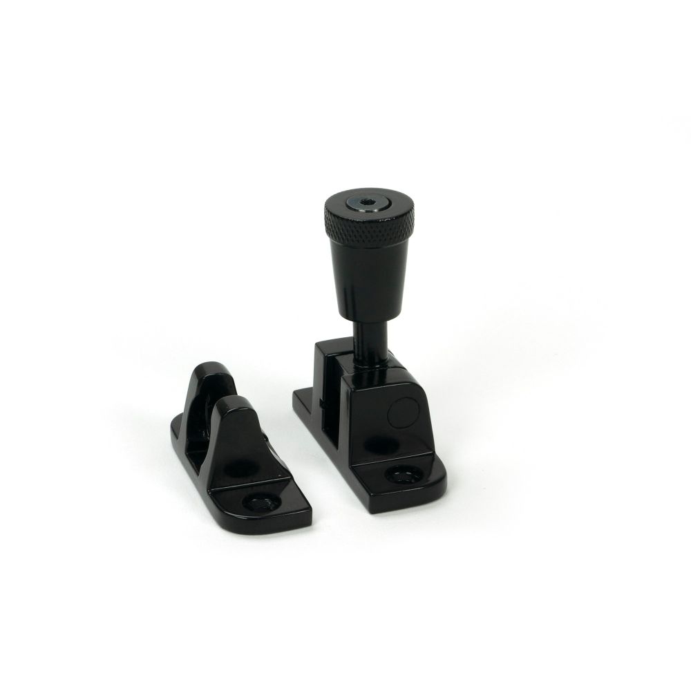 From The Anvil - Black Brompton Brighton Fastener (Radiused) | Sku. 46600 | Trade Door Handles.
