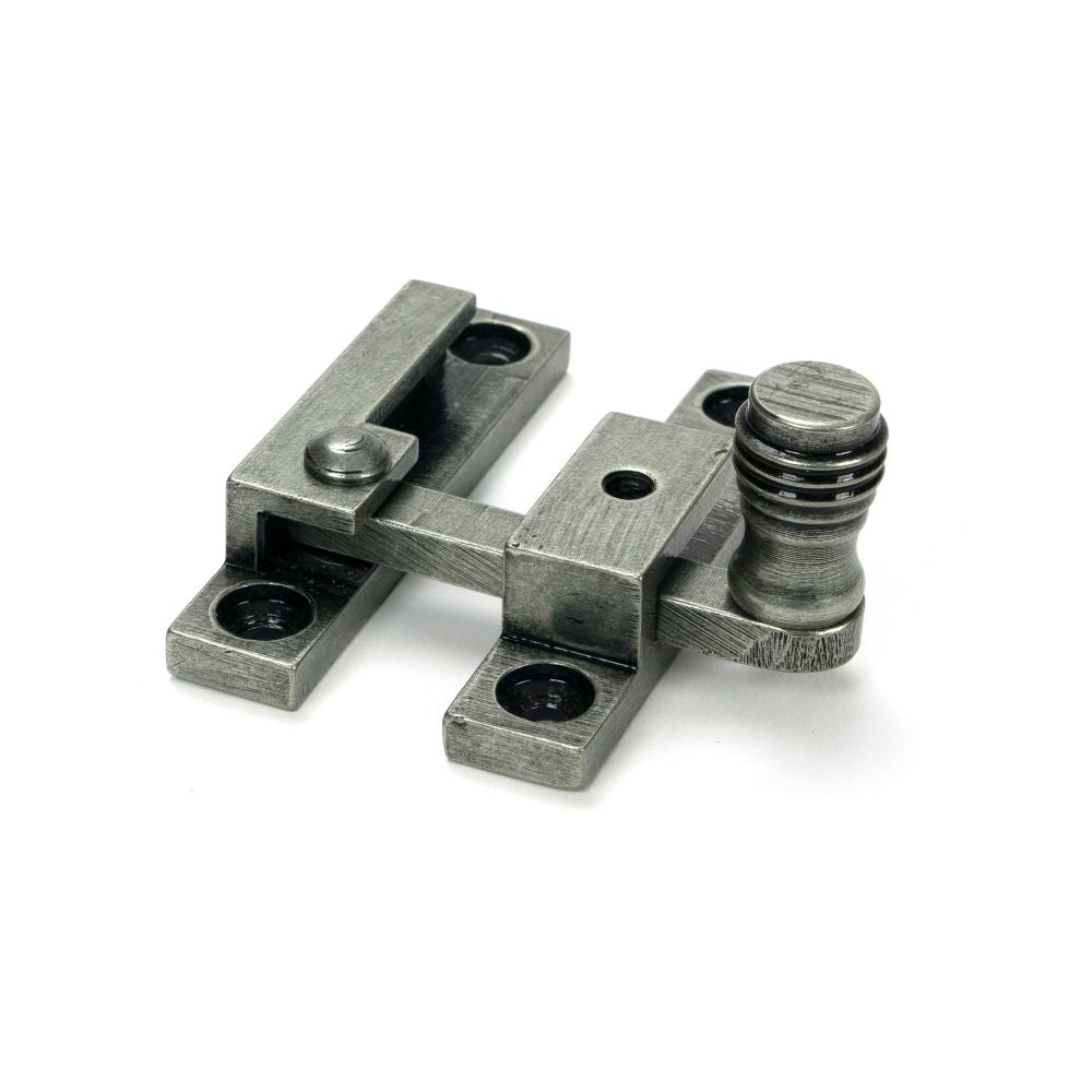 From The Anvil - Pewter Prestbury Quadrant Fastener - Narrow | Sku. 46606 | Trade Door Handles.