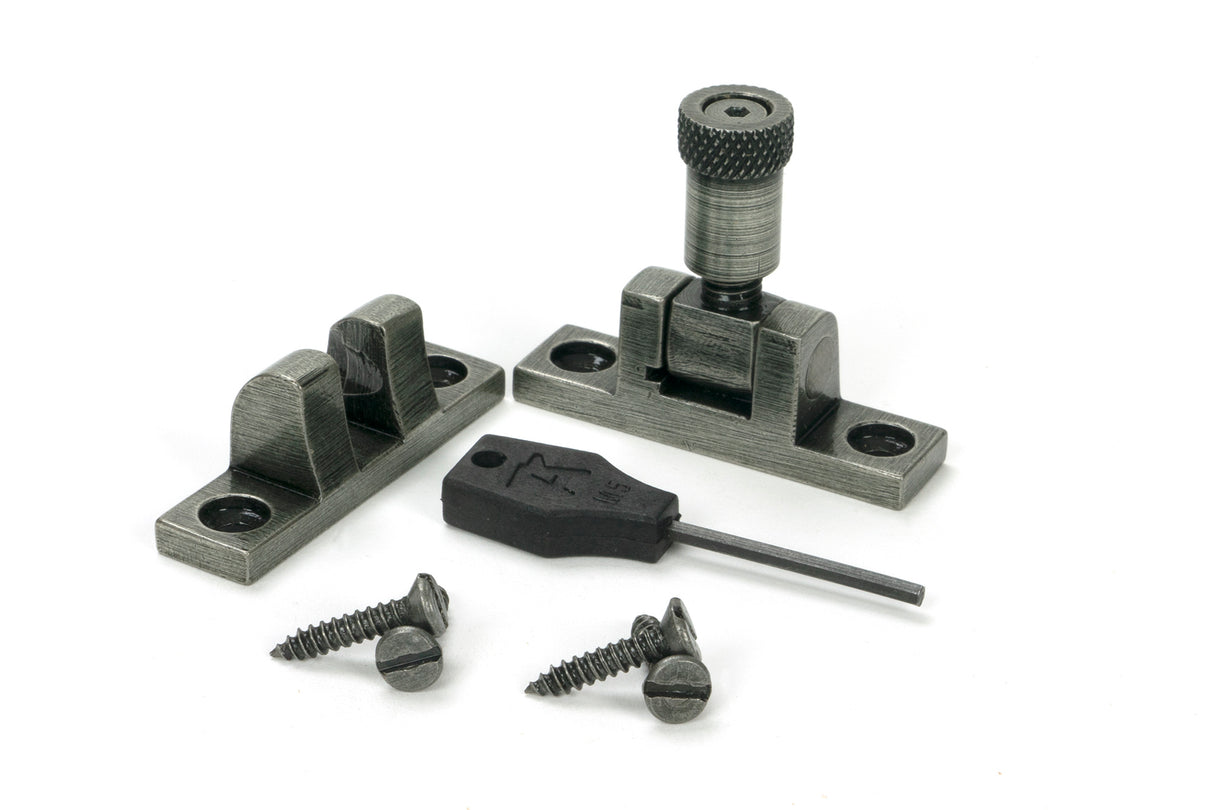 From The Anvil - Pewter Brompton Brighton Fastener - Narrow (Square) | Sku. 46609 | Trade Door Handles.