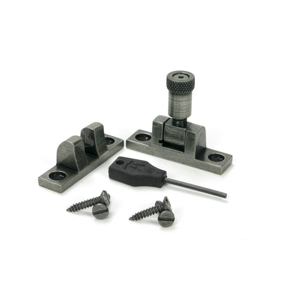 From The Anvil - Pewter Brompton Brighton Fastener - Narrow (Square) | Sku. 46609 | Trade Door Handles.