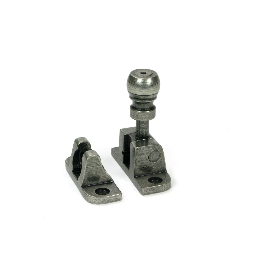 From The Anvil - Pewter Mushroom Brighton Fastener (Radiused) | Sku. 46616 | Trade Door Handles.