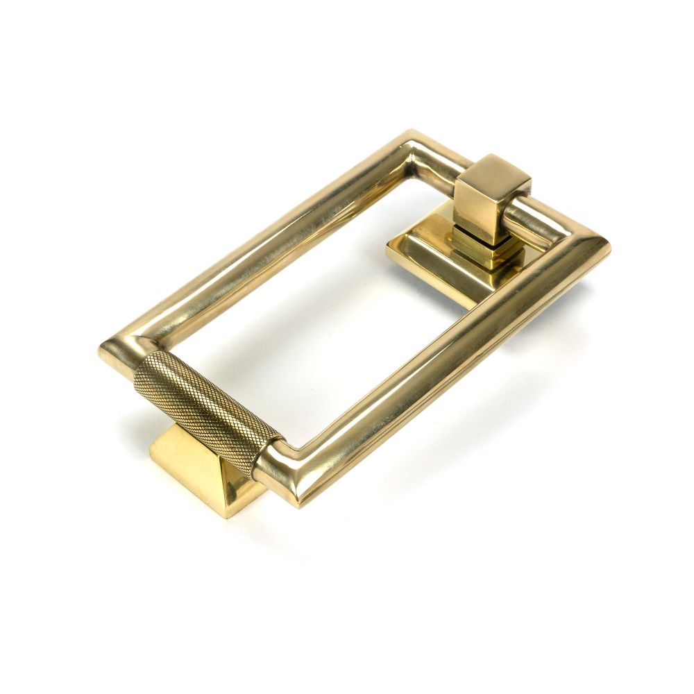 From The Anvil - Aged Brass Brompton Door Knocker | Sku. 46644 | Trade Door Handles.