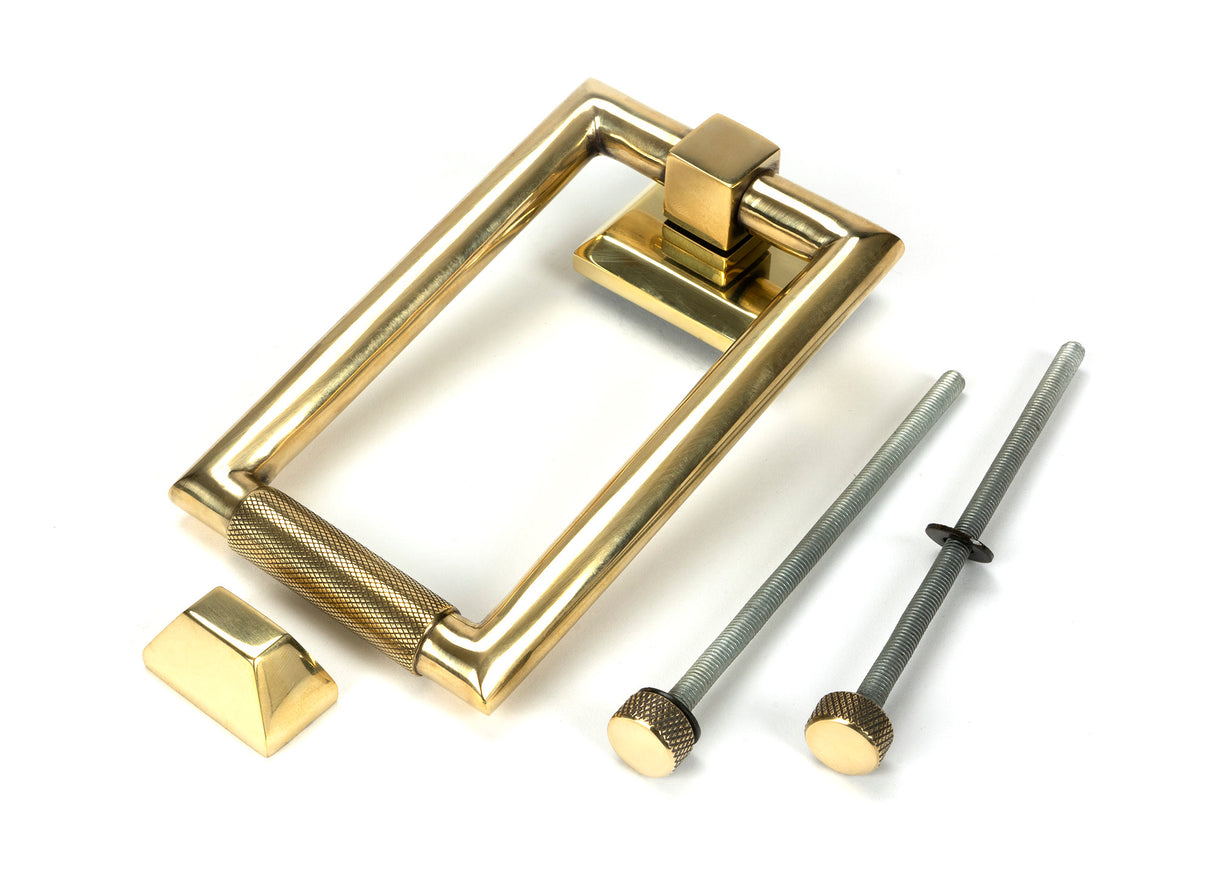 From The Anvil - Aged Brass Brompton Door Knocker | Sku. 46644 | Trade Door Handles.