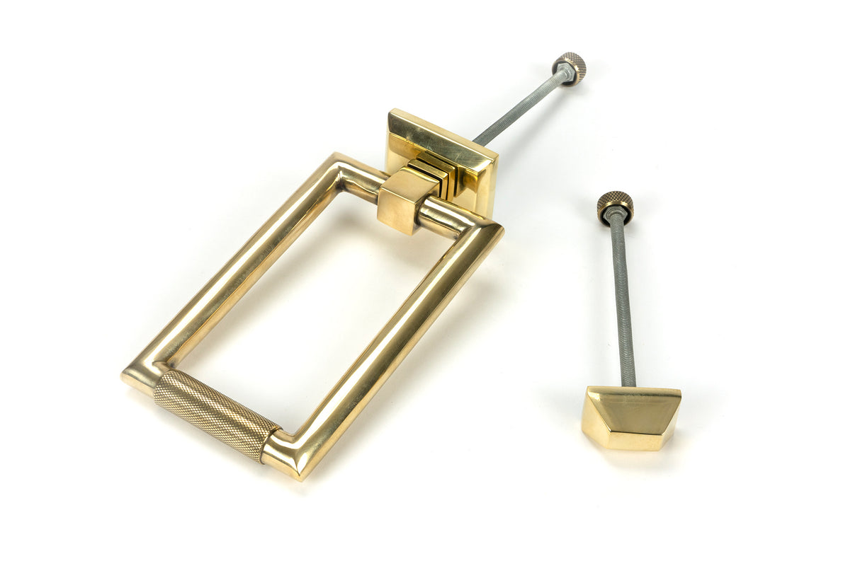 From The Anvil - Aged Brass Brompton Door Knocker | Sku. 46644 | Trade Door Handles.