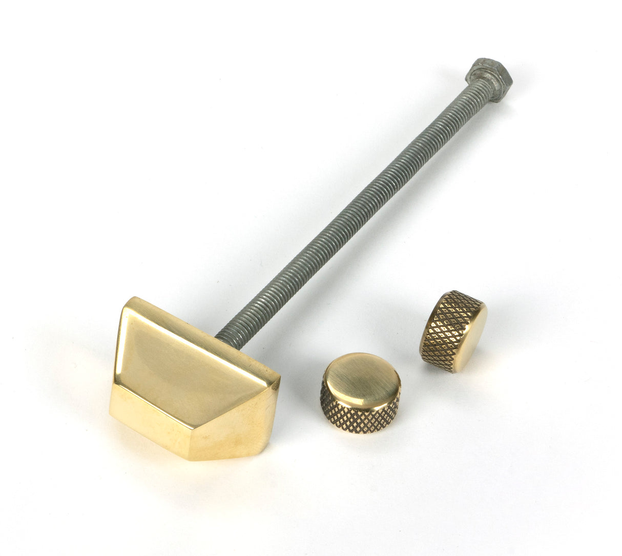 From The Anvil - Aged Brass Brompton Door Knocker | Sku. 46644 | Trade Door Handles.