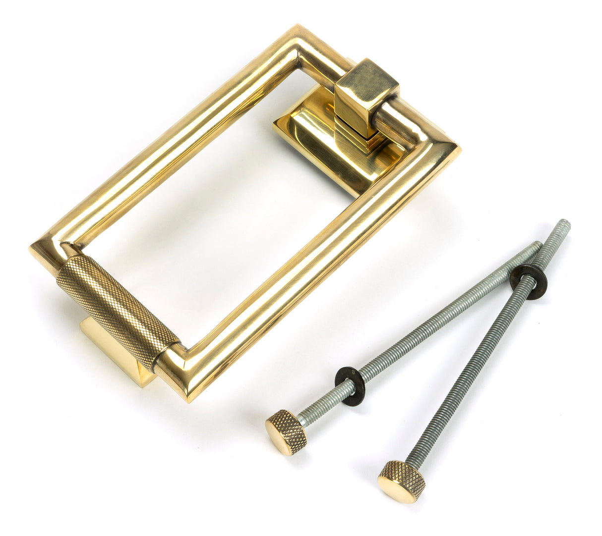 From The Anvil - Aged Brass Brompton Door Knocker | Sku. 46644 | Trade Door Handles.