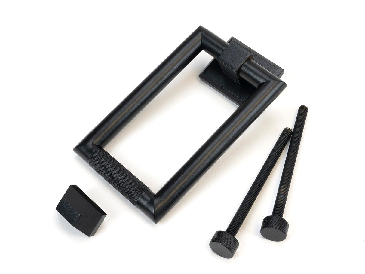 From The Anvil - Matt Black Brompton Door Knocker | Sku. 46650 | Trade Door Handles.