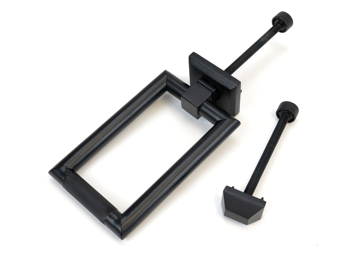 From The Anvil - Matt Black Brompton Door Knocker | Sku. 46650 | Trade Door Handles.
