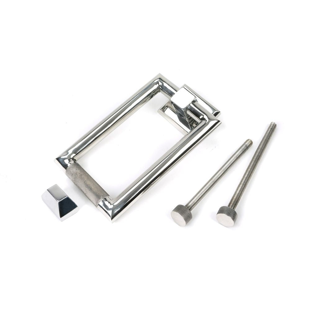 From The Anvil - Polished Marine SS (316) Brompton Door Knocker | Sku. 46652 | Trade Door Handles.