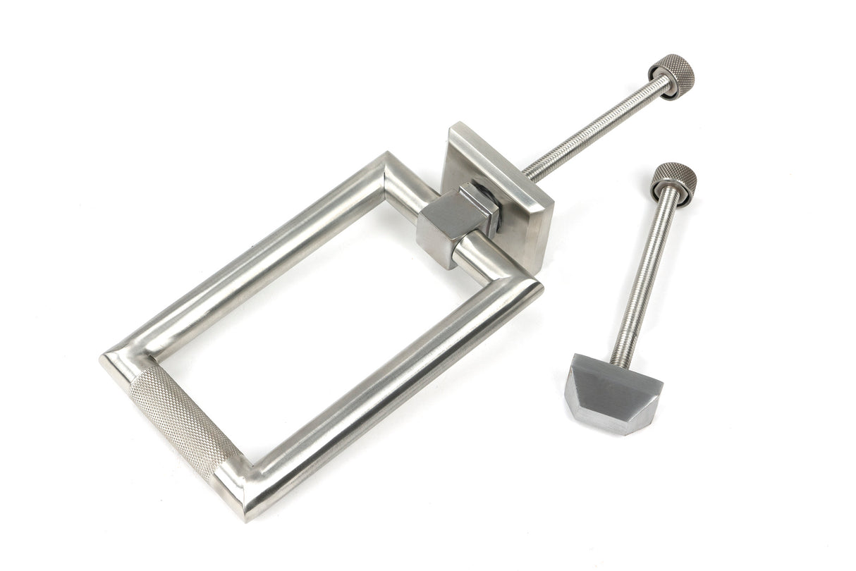 From The Anvil - Satin Marine SS (316) Brompton Door Knocker | Sku. 46653 | Trade Door Handles.