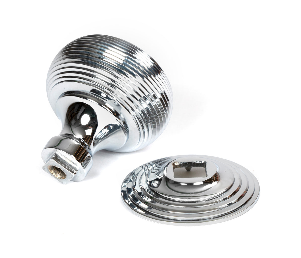 From The Anvil - Polished Chrome Beehive Centre Door Knob | Sku. 46655 | Trade Door Handles.