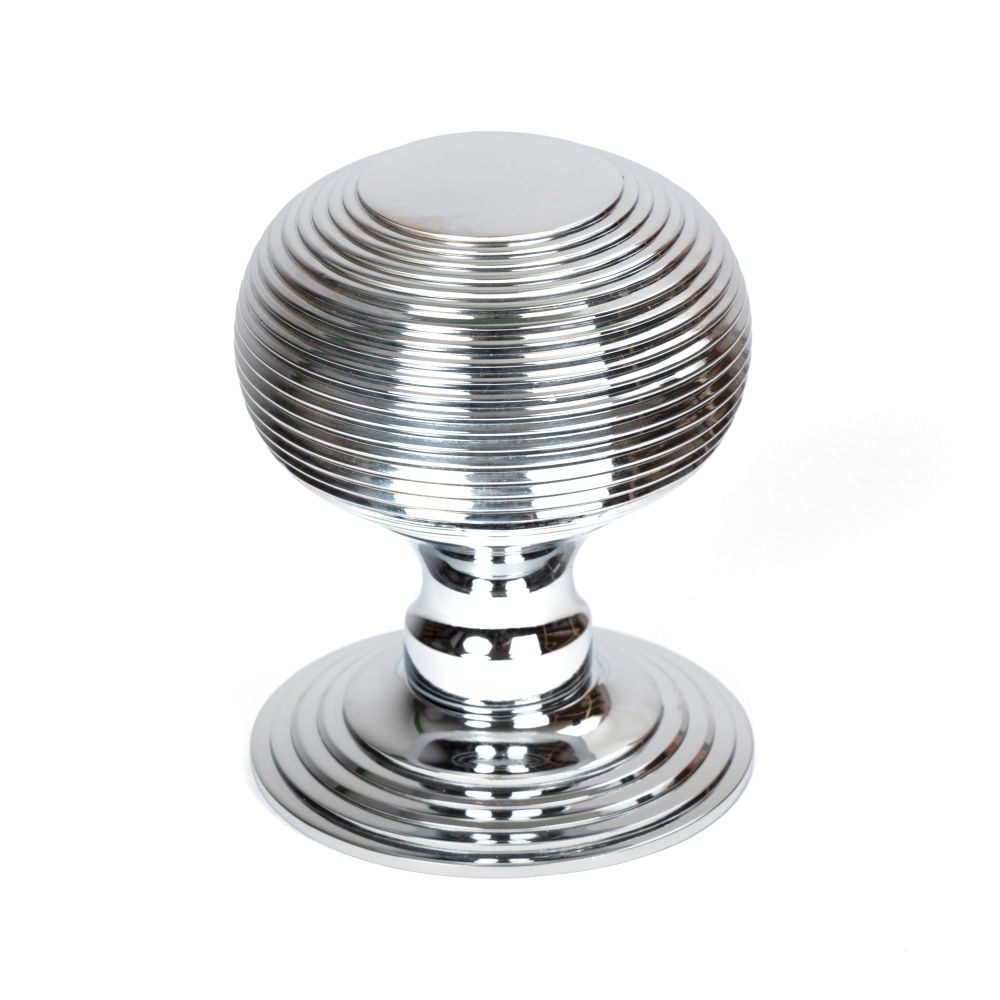 From The Anvil - Polished Chrome Beehive Centre Door Knob | Sku. 46655 | Trade Door Handles.