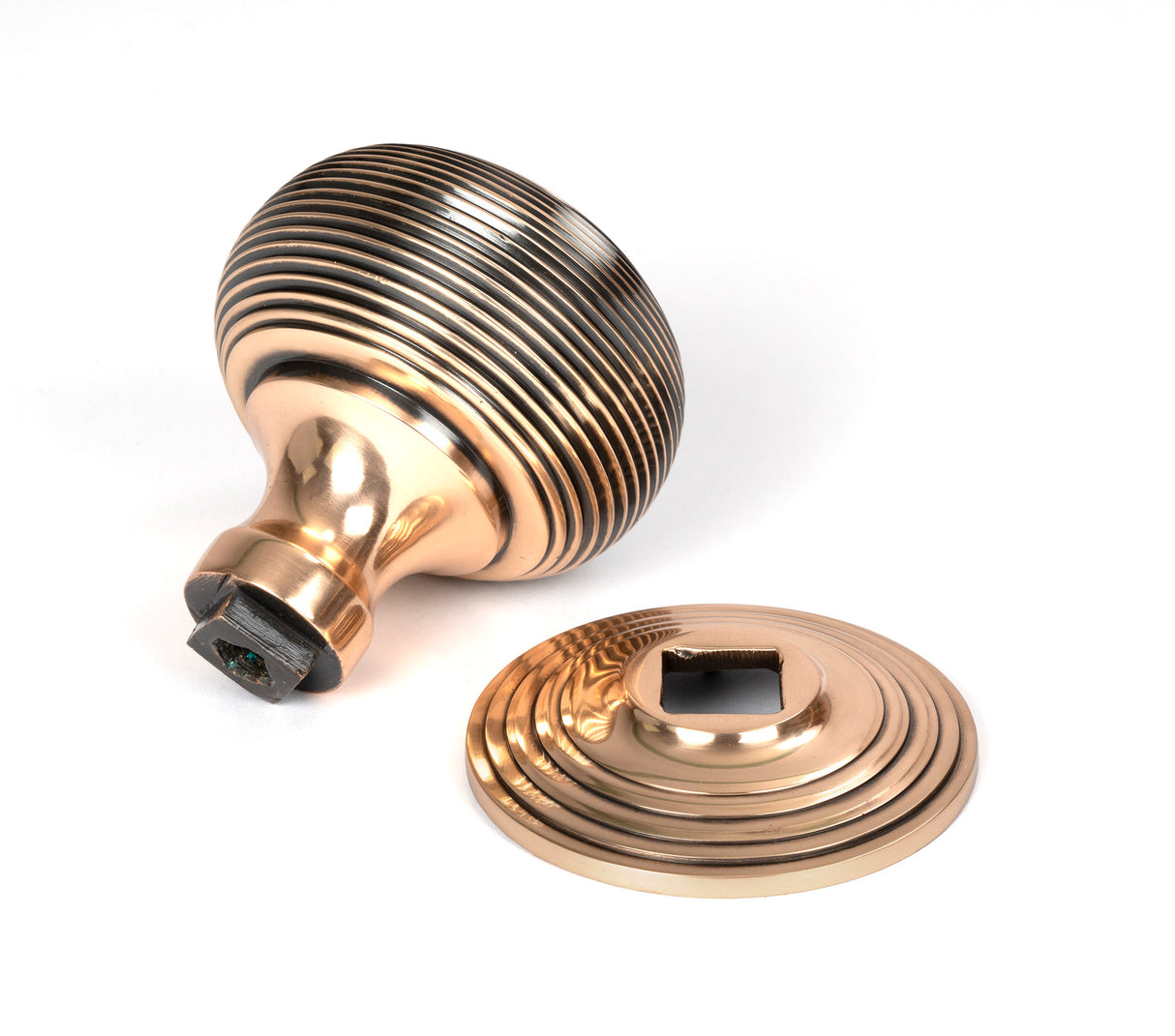 From The Anvil - Polished Bronze Beehive Centre Door Knob | Sku. 46658 | Trade Door Handles.