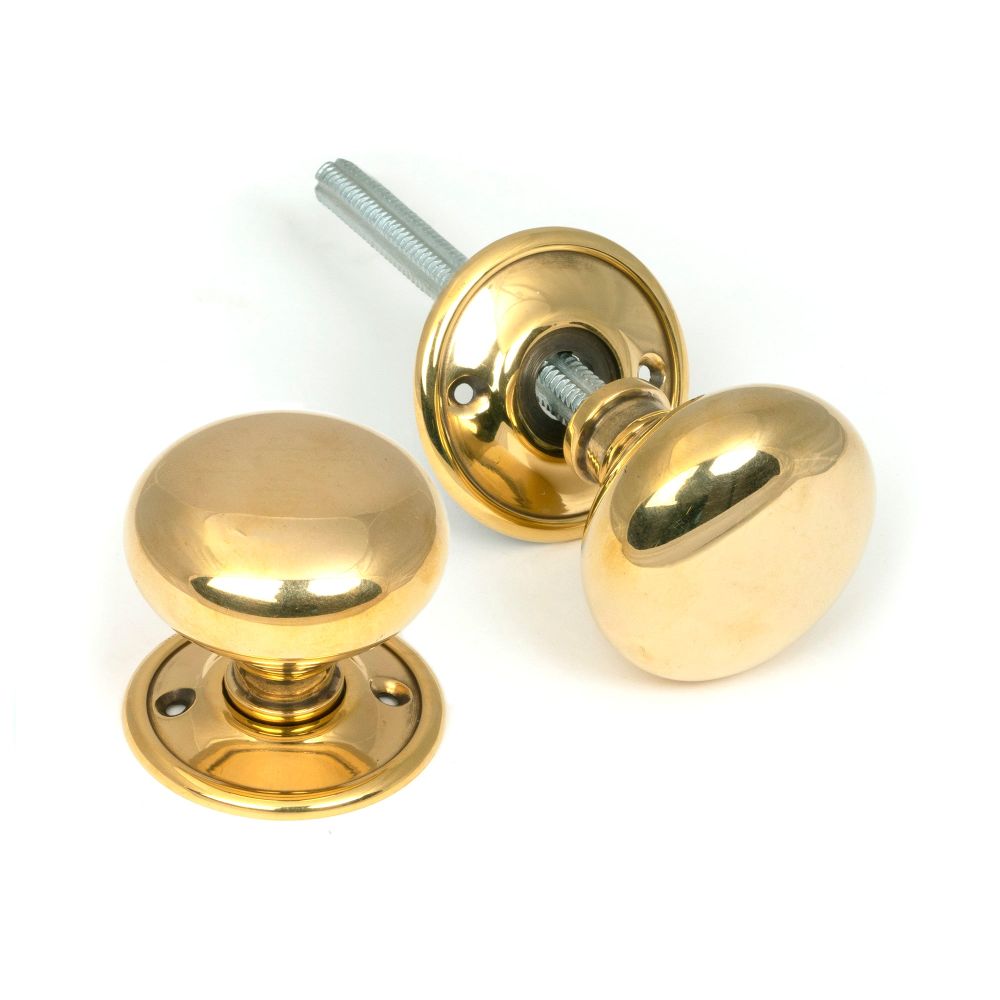 From The Anvil - Aged Brass Mushroom Mortice/Rim Knob Set | Sku. 46681 | Trade Door Handles.