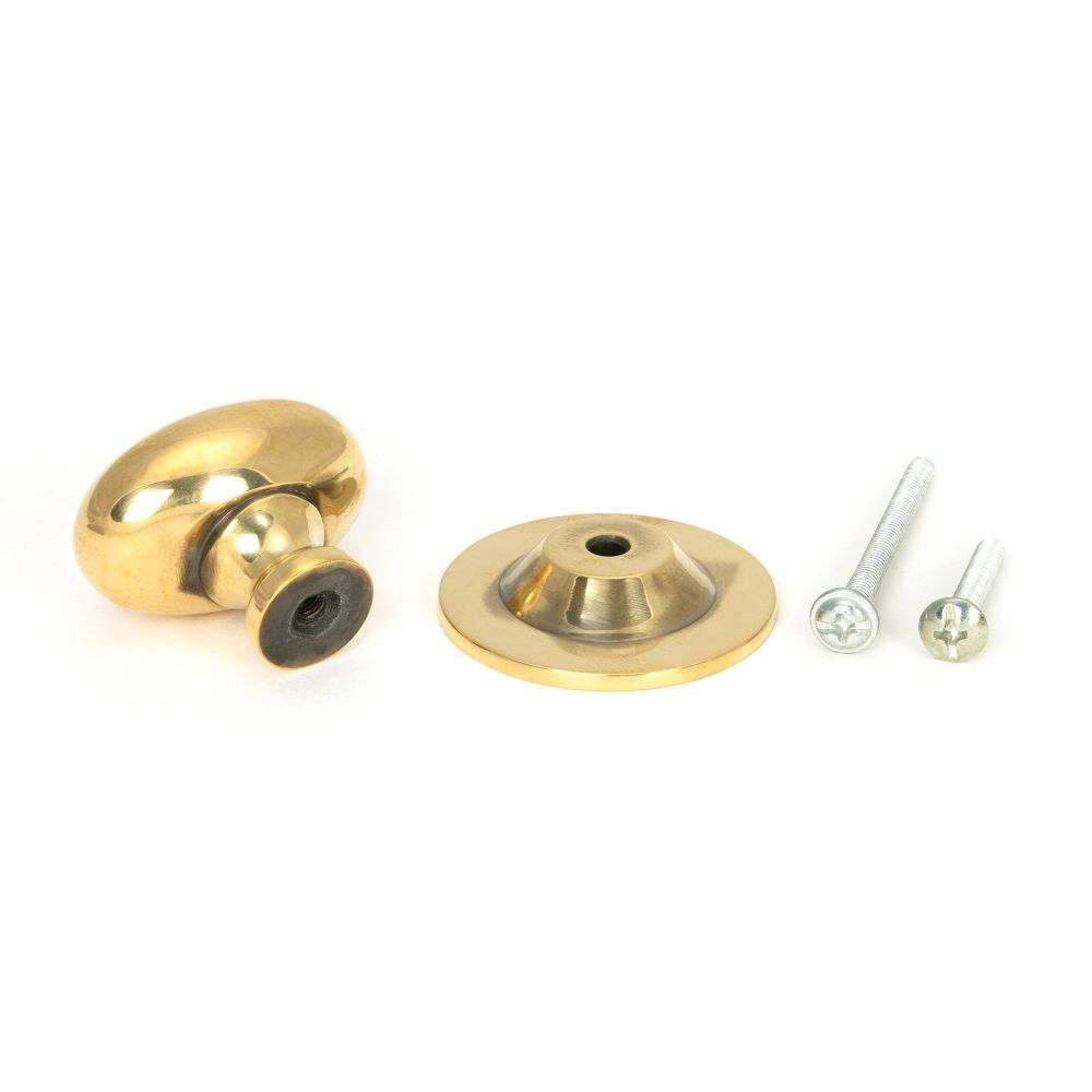 From The Anvil - Aged Brass Oval Cabinet Knob 33mm | Sku. 46725 | Trade Door Handles.