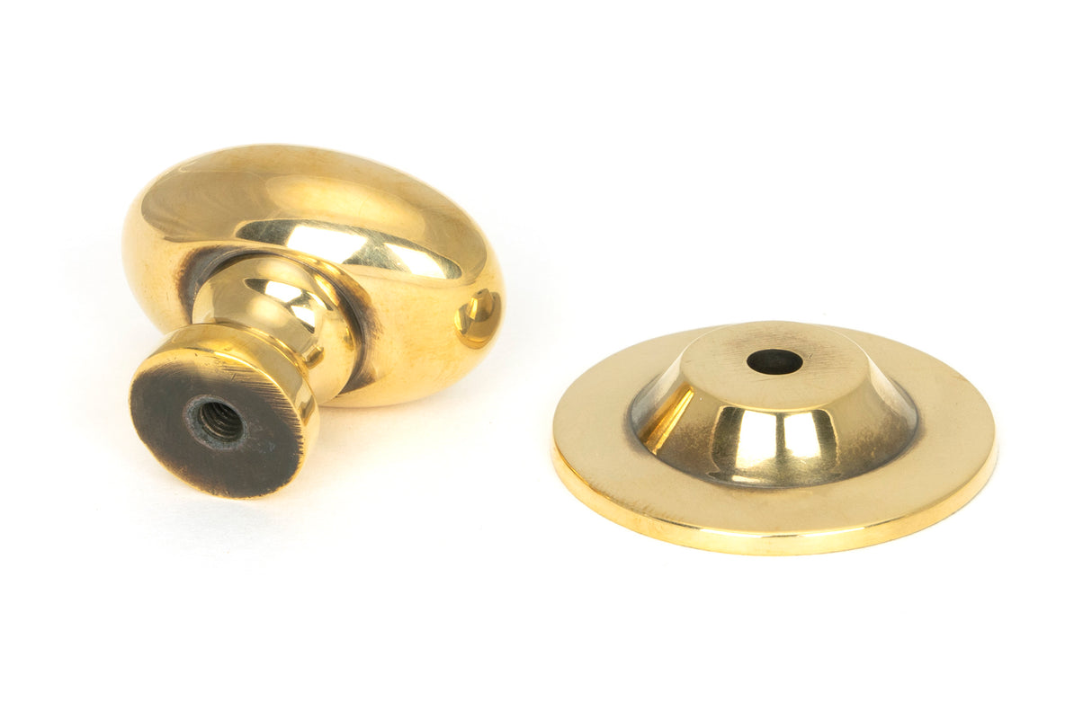 From The Anvil - Aged Brass Oval Cabinet Knob 40mm | Sku. 46726 | Trade Door Handles.