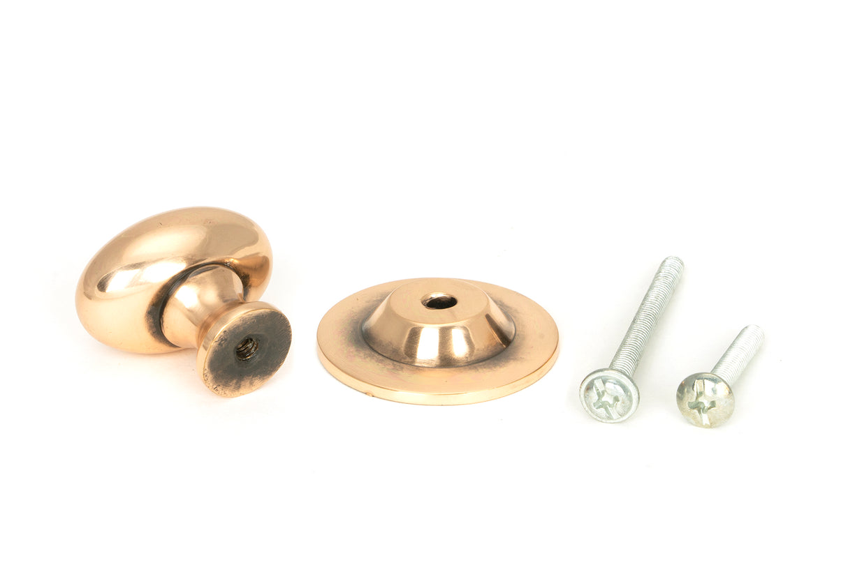 From The Anvil - Polished Bronze Oval Cabinet Knob 33mm | Sku. 46727 | Trade Door Handles.