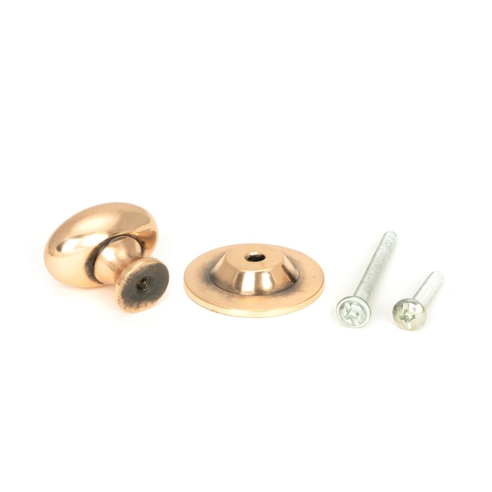 From The Anvil - Polished Bronze Oval Cabinet Knob 33mm | Sku. 46727 | Trade Door Handles.