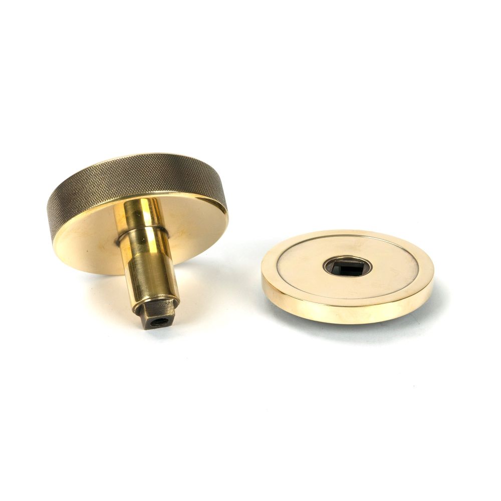 From The Anvil - Aged Brass Brompton Centre Door Knob (Plain) | Sku. 46734 | Trade Door Handles.