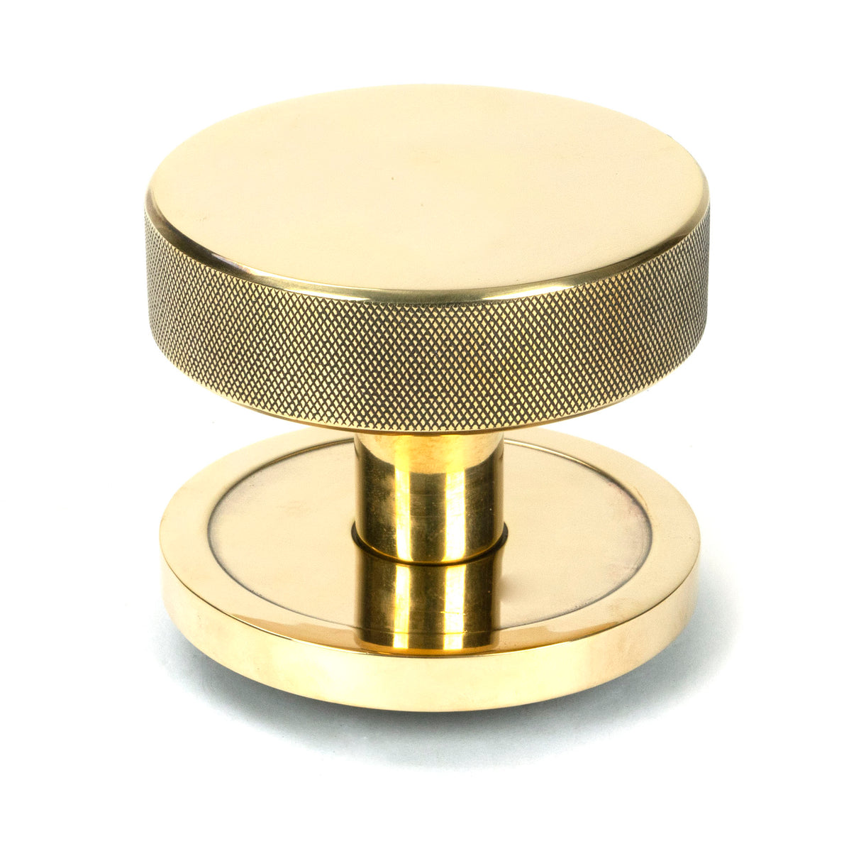 From The Anvil - Aged Brass Brompton Centre Door Knob (Plain) | Sku. 46734 | Trade Door Handles.
