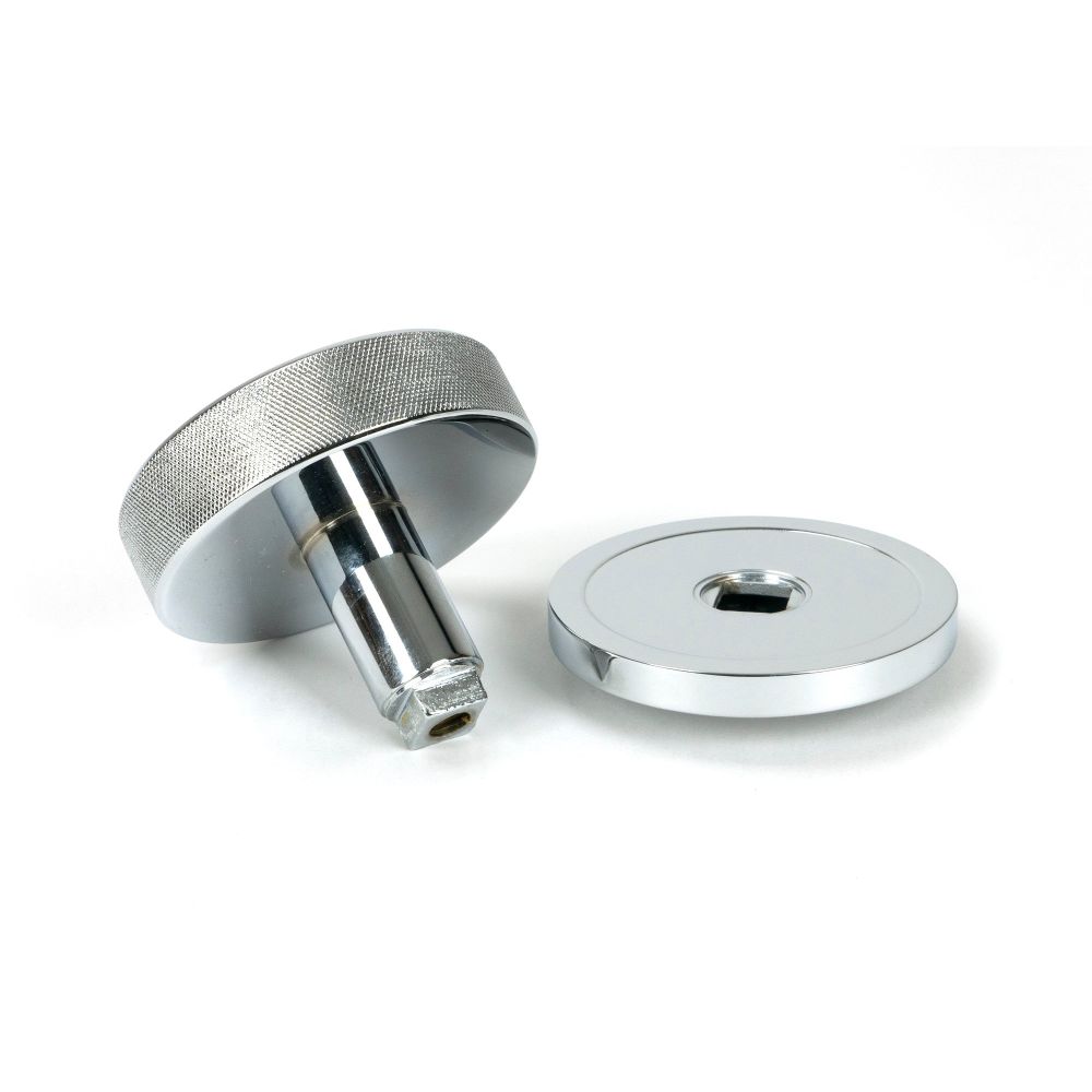 From The Anvil - Polished Chrome Brompton Centre Door Knob (Plain) | Sku. 46738 | Trade Door Handles.
