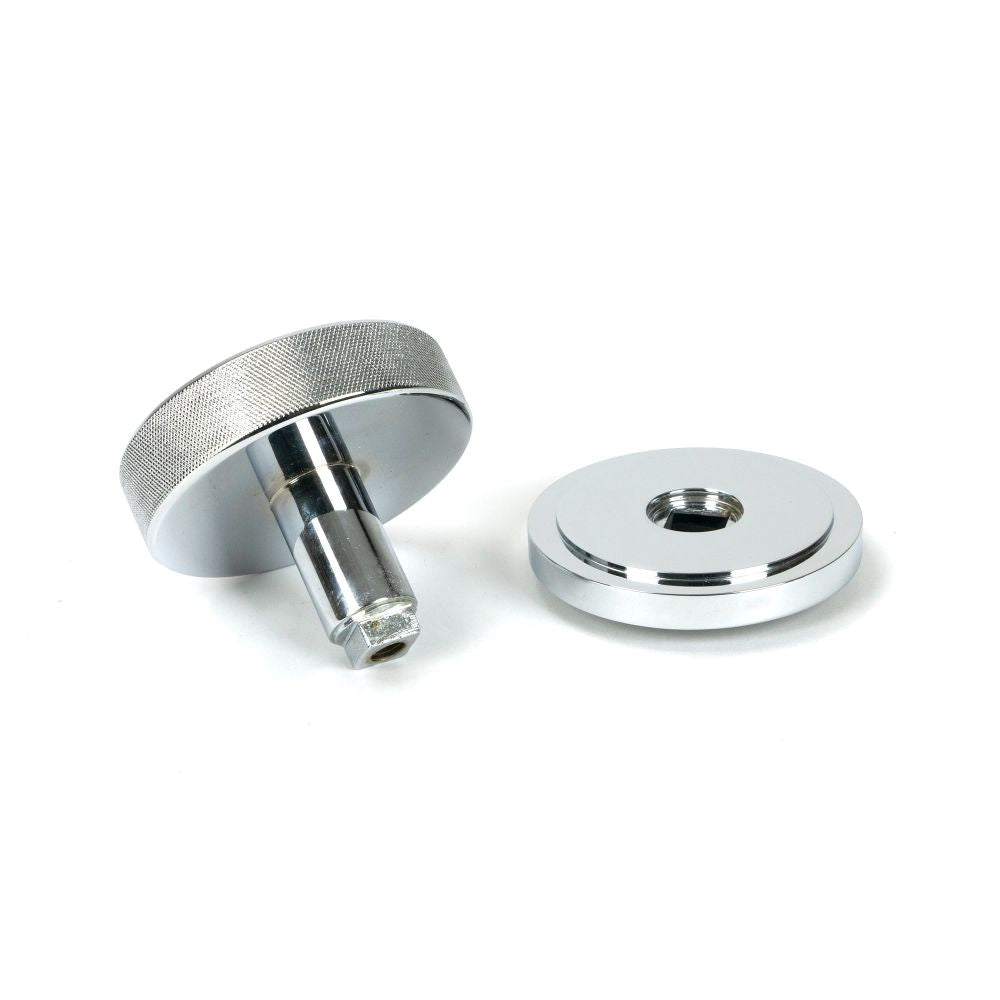 From The Anvil - Polished Chrome Brompton Centre Door Knob (Art Deco) | Sku. 46739 | Trade Door Handles.