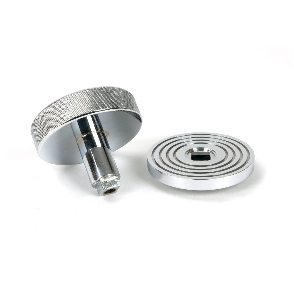 From The Anvil - Polished Chrome Brompton Centre Door Knob (Beehive) | Sku. 46740 | Trade Door Handles.