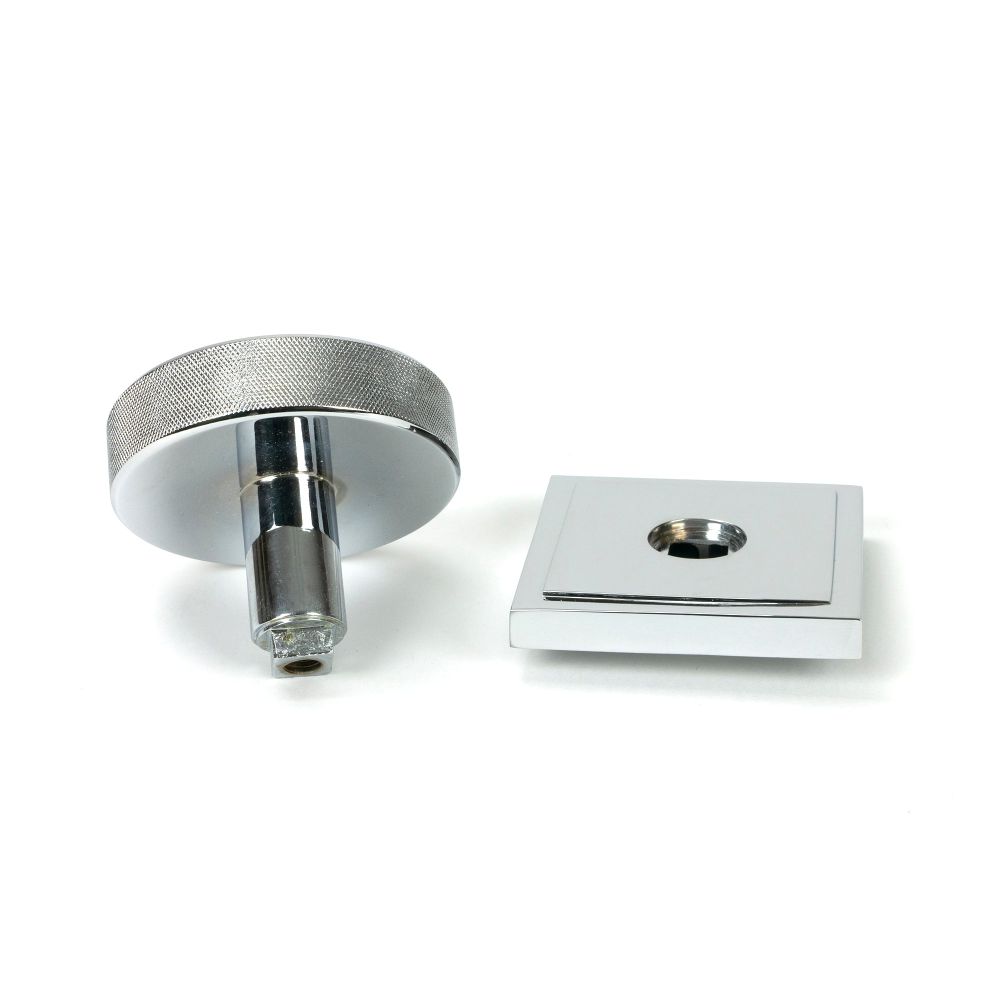 From The Anvil - Polished Chrome Brompton Centre Door Knob (Square) | Sku. 46741 | Trade Door Handles.
