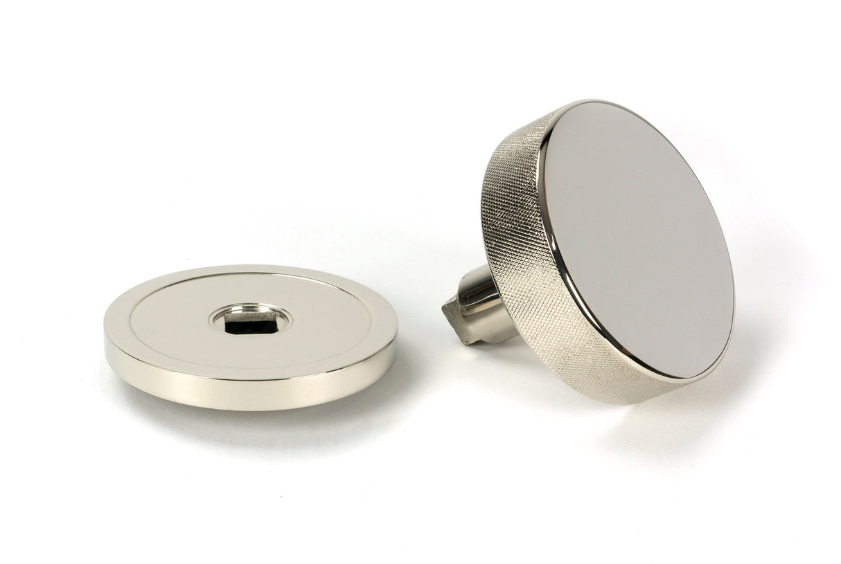 From The Anvil - Polished Nickel Brompton Centre Door Knob (Plain) | Sku. 46742 | Trade Door Handles.