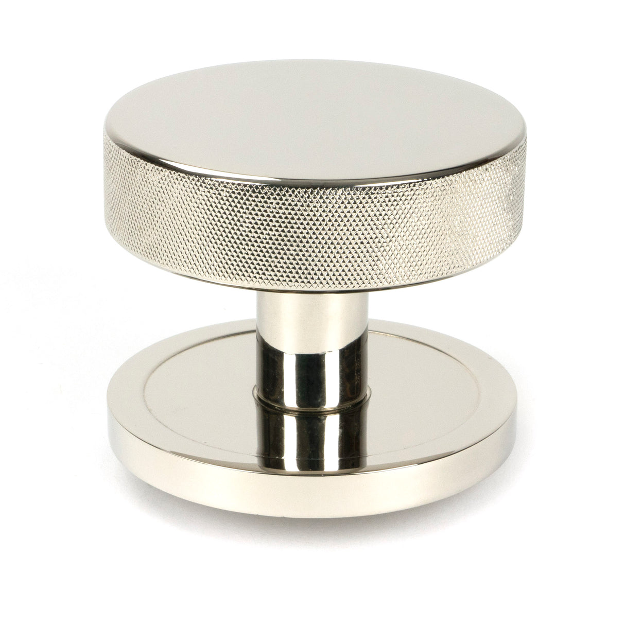 From The Anvil - Polished Nickel Brompton Centre Door Knob (Plain) | Sku. 46742 | Trade Door Handles.