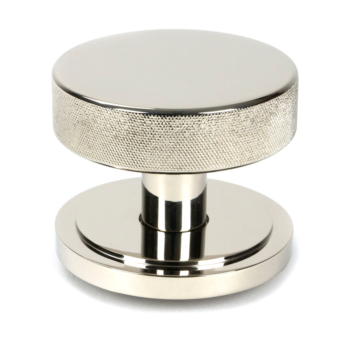 From The Anvil - Polished Nickel Brompton Centre Door Knob (Art Deco) | Sku. 46743 | Trade Door Handles.