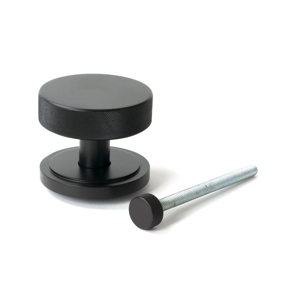 From The Anvil - Aged Bronze Brompton Centre Door Knob (Art Deco) | Sku. 46747 | Trade Door Handles.