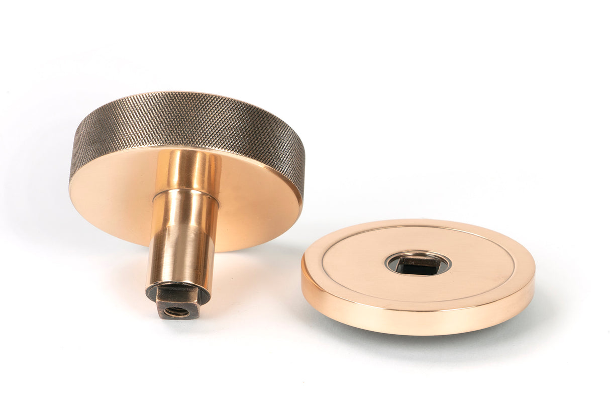 From The Anvil - Polished Bronze Brompton Centre Door Knob (Plain) | Sku. 46750 | Trade Door Handles.