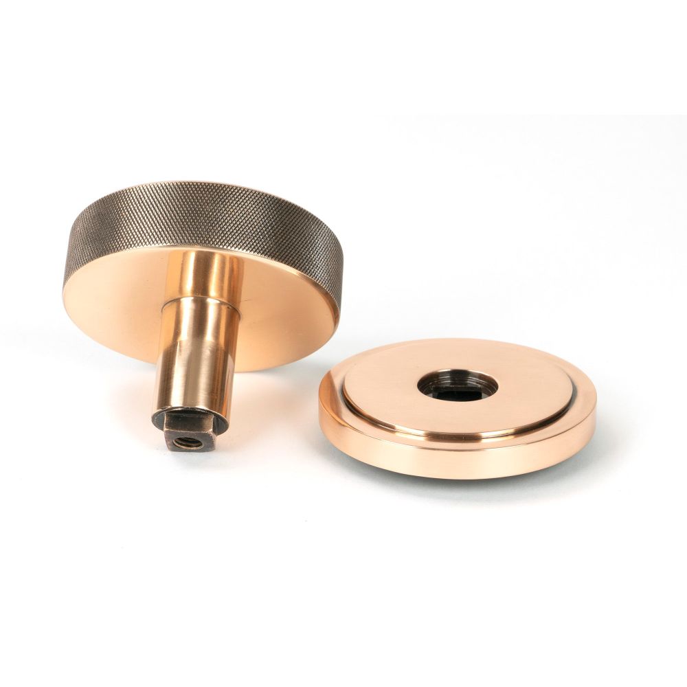 From The Anvil - Polished Bronze Brompton Centre Door Knob (Art Deco) | Sku. 46751 | Trade Door Handles.
