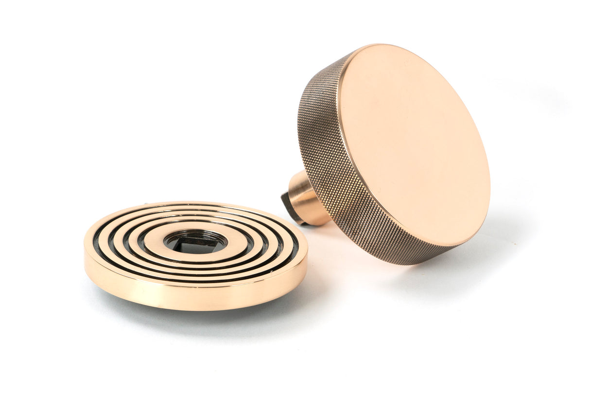 From The Anvil - Polished Bronze Brompton Centre Door Knob (Beehive) | Sku. 46752 | Trade Door Handles.