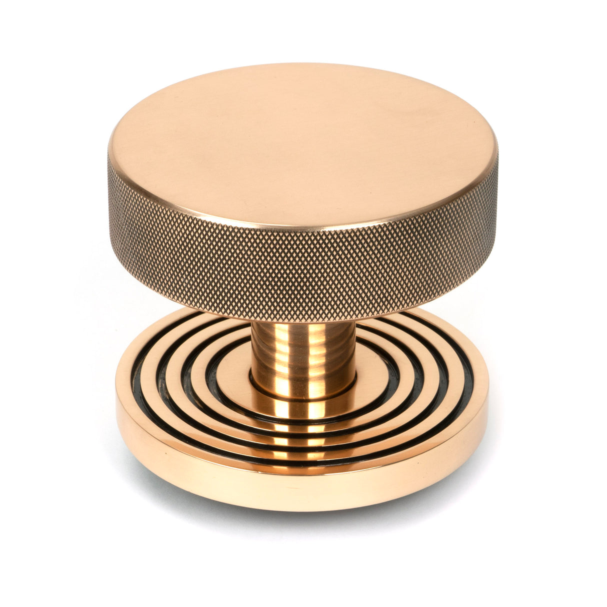 From The Anvil - Polished Bronze Brompton Centre Door Knob (Beehive) | Sku. 46752 | Trade Door Handles.
