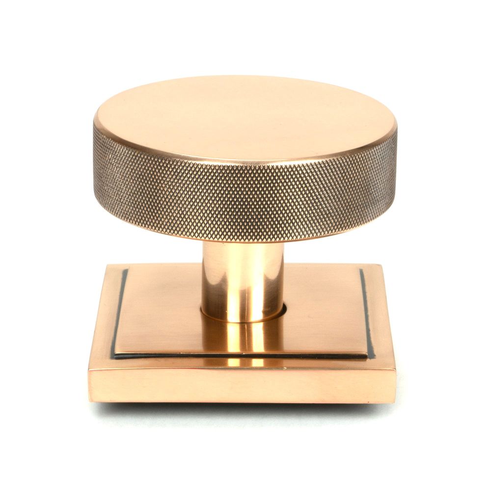 From The Anvil - Polished Bronze Brompton Centre Door Knob (Square) | Sku. 46753 | Trade Door Handles.