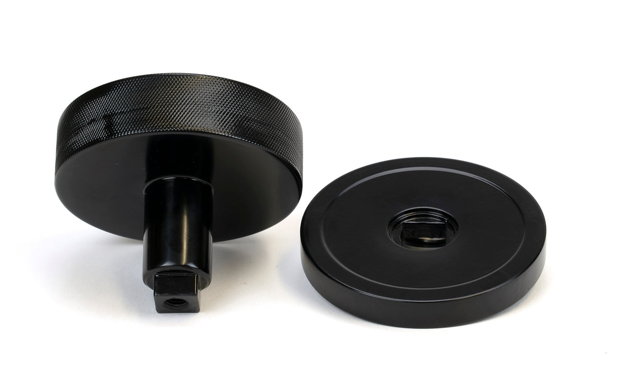 From The Anvil - Black Brompton Centre Door Knob (Plain) | Sku. 46754 | Trade Door Handles.