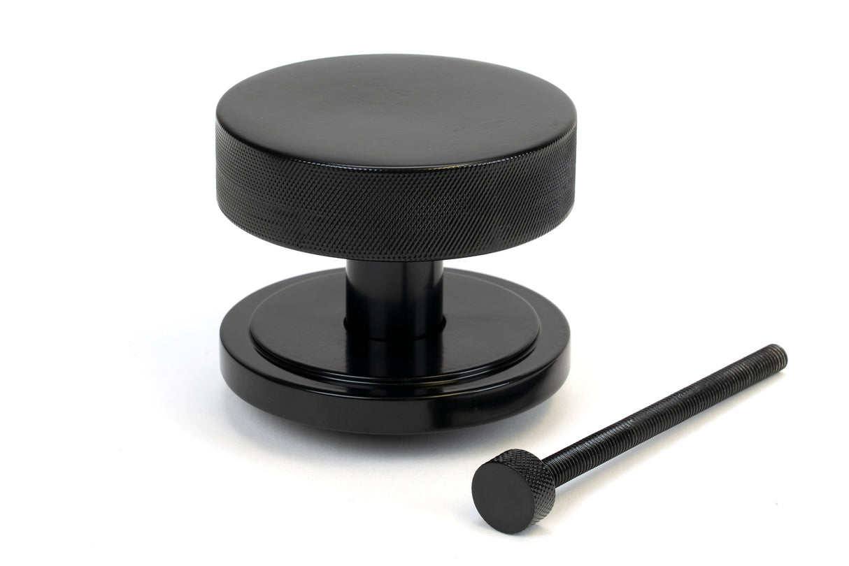 From The Anvil - Black Brompton Centre Door Knob (Art Deco) | Sku. 46755 | Trade Door Handles.