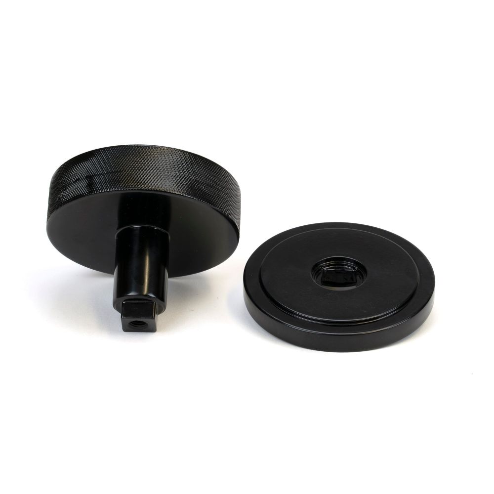 From The Anvil - Black Brompton Centre Door Knob (Art Deco) | Sku. 46755 | Trade Door Handles.