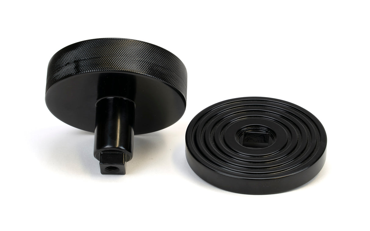 From The Anvil - Black Brompton Centre Door Knob (Beehive) | Sku. 46756 | Trade Door Handles.