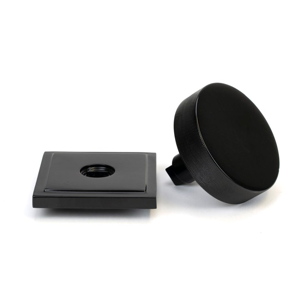 From The Anvil - Black Brompton Centre Door Knob (Square) | Sku. 46757 | Trade Door Handles.