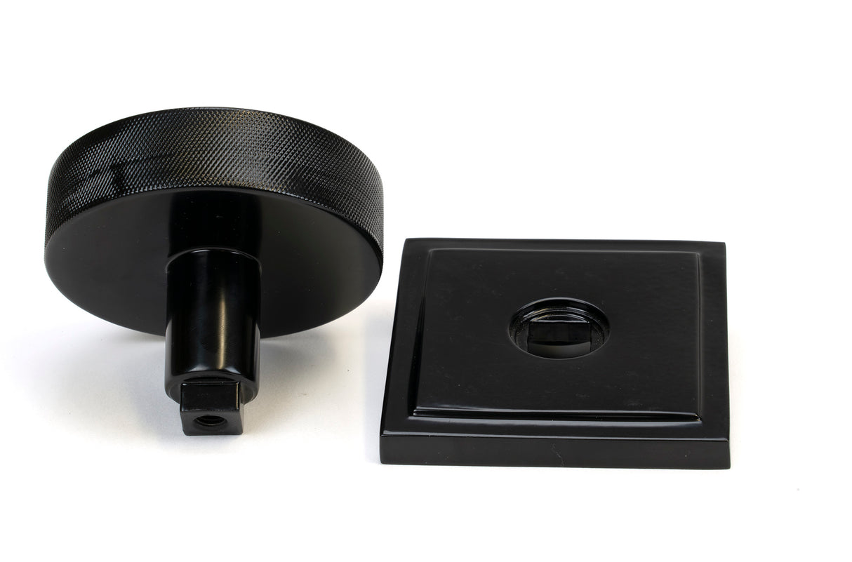 From The Anvil - Black Brompton Centre Door Knob (Square) | Sku. 46757 | Trade Door Handles.