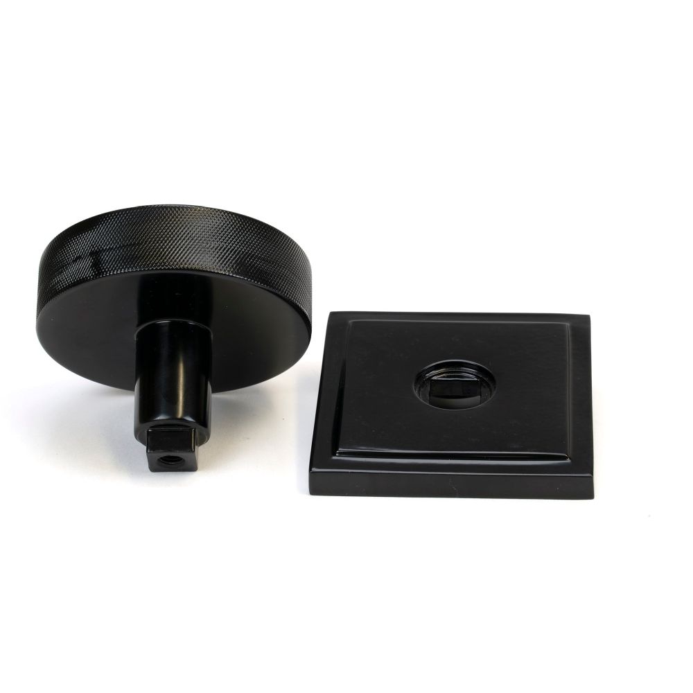 From The Anvil - Black Brompton Centre Door Knob (Square) | Sku. 46757 | Trade Door Handles.